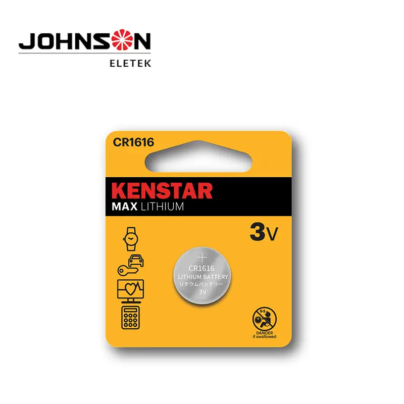 Wholesale Dealers of Lithium Manganese Button Cell 3v 2450 Environment - CR1616 70mAh 3V Lithium Coin Battery OEM/ODM Button Cell – Johnson