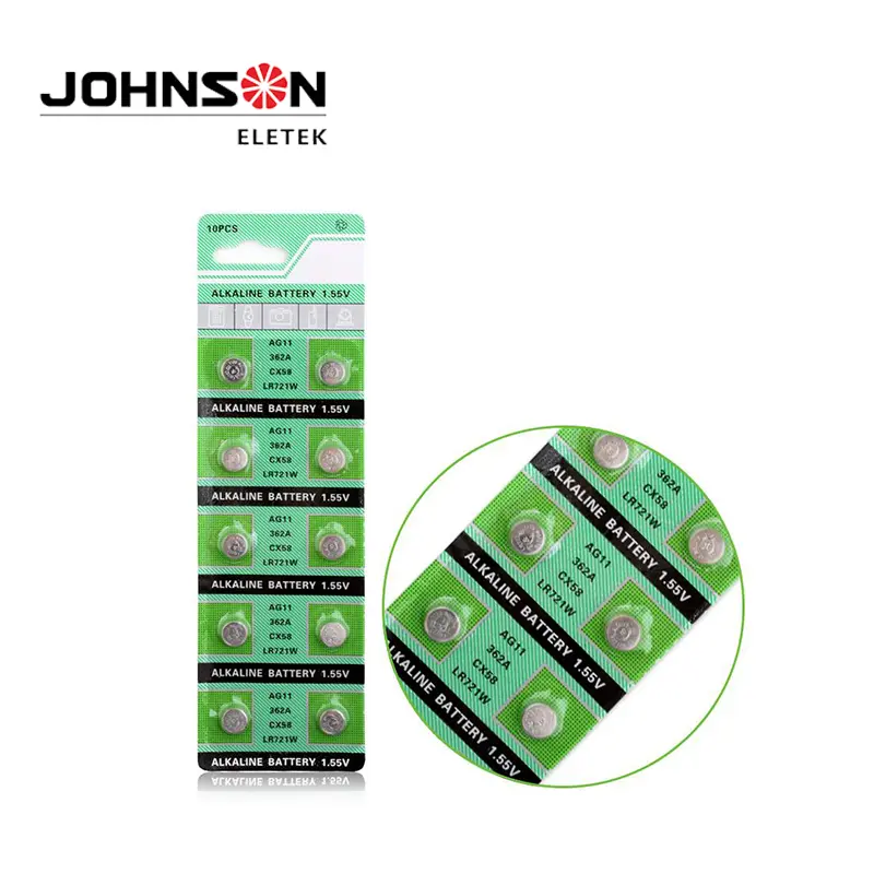 Wholesale Price Battery 12v Button Cell - LR58 AG11 LR721 1.5V Alkaline Button Cell Battery 20mAh Coin Type Batteries – Johnson